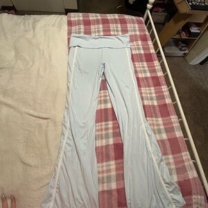 Forever 21 Light Blue Leggings with White Accents